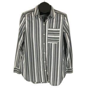 Eddie Bauer Girl On The Go Shirt Women's Medium Travex Striped Stretch Outdoor